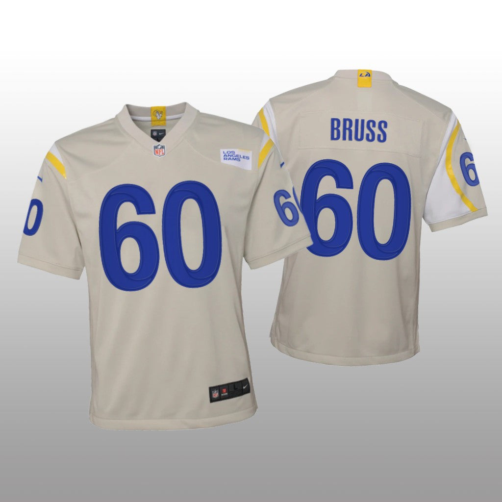 Los Angeles Rams Logan Bruss Bone Jersey Game Youth