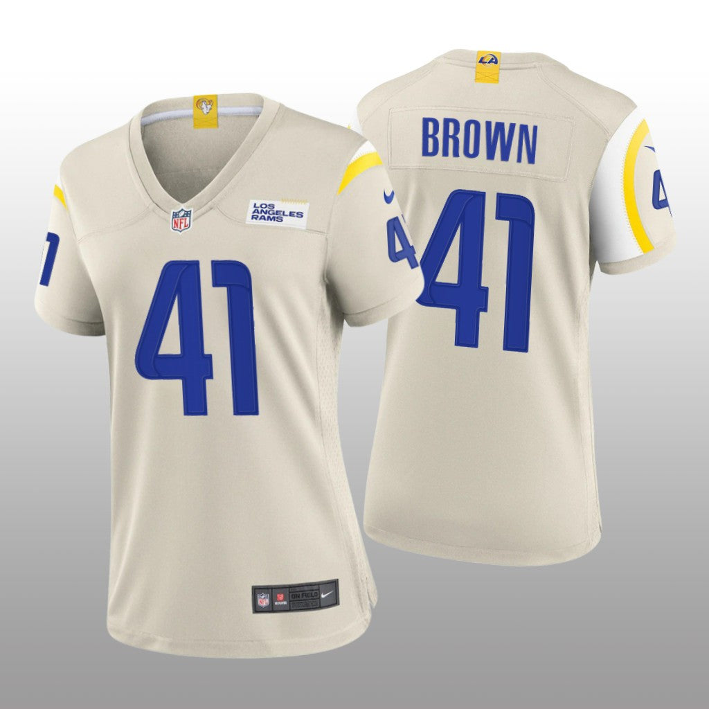 Los Angeles Rams Malcolm Brown Bone Jersey Game Women's