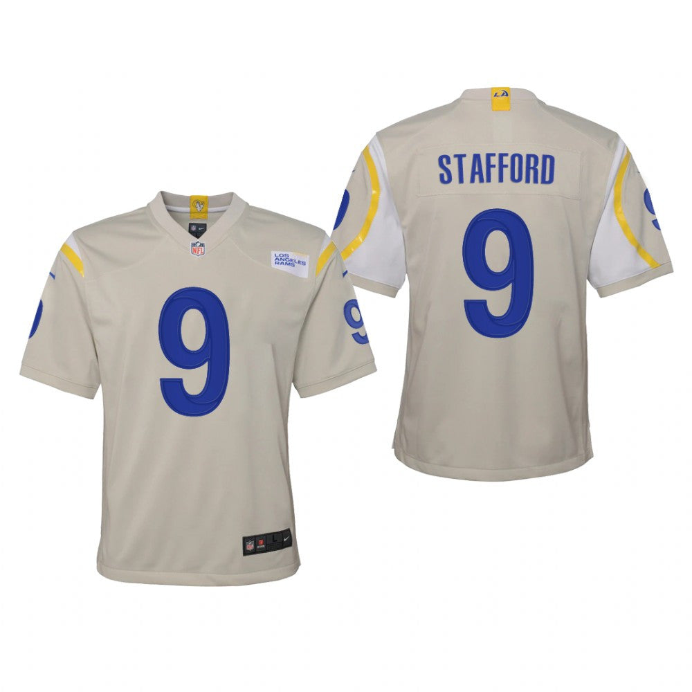 Los Angeles Rams Matthew Stafford Bone Jersey Game Youth