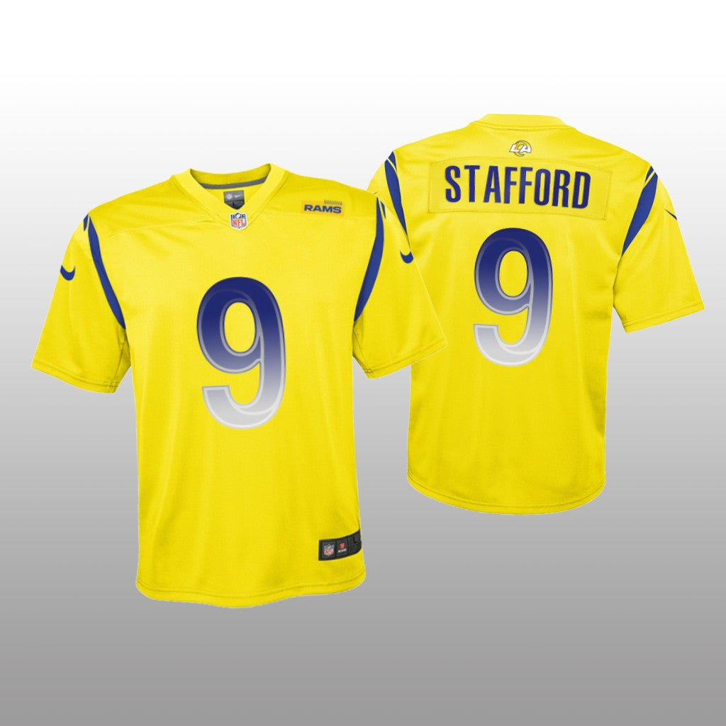 Los Angeles Rams Matthew Stafford Gold Jersey Inverted Legend Youth