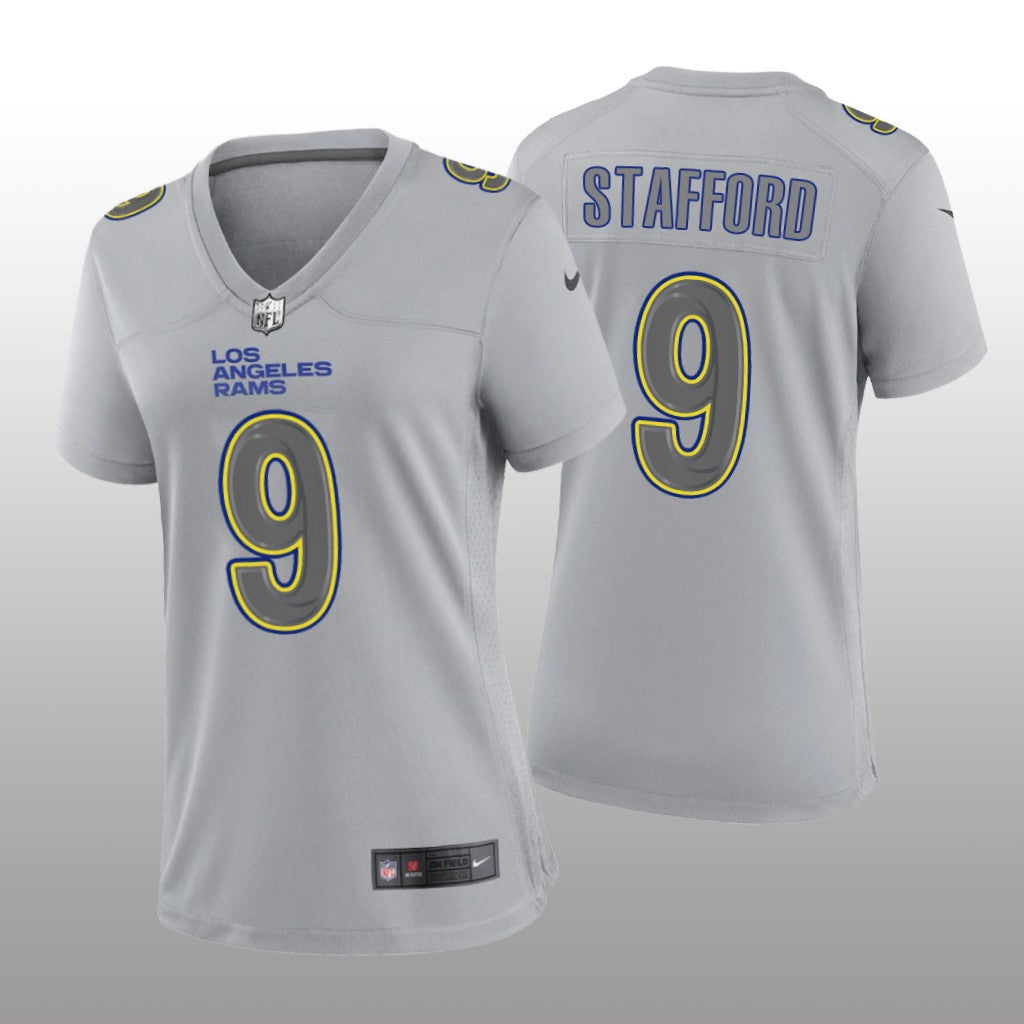 Los Angeles Rams Matthew Stafford Gray Jersey Atmosphere Fashion Game Women's