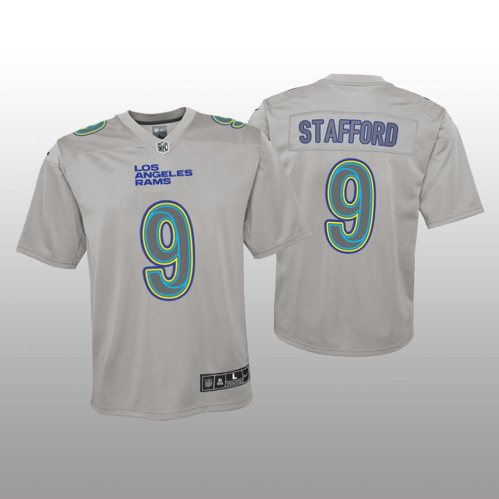 Los Angeles Rams Matthew Stafford Gray Jersey Atmosphere Fashion Game Youth