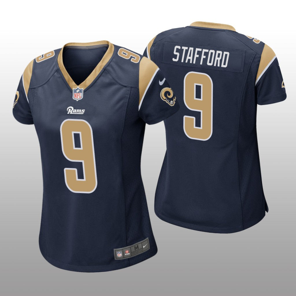 Los Angeles Rams Matthew Stafford Navy Jersey Game Women's