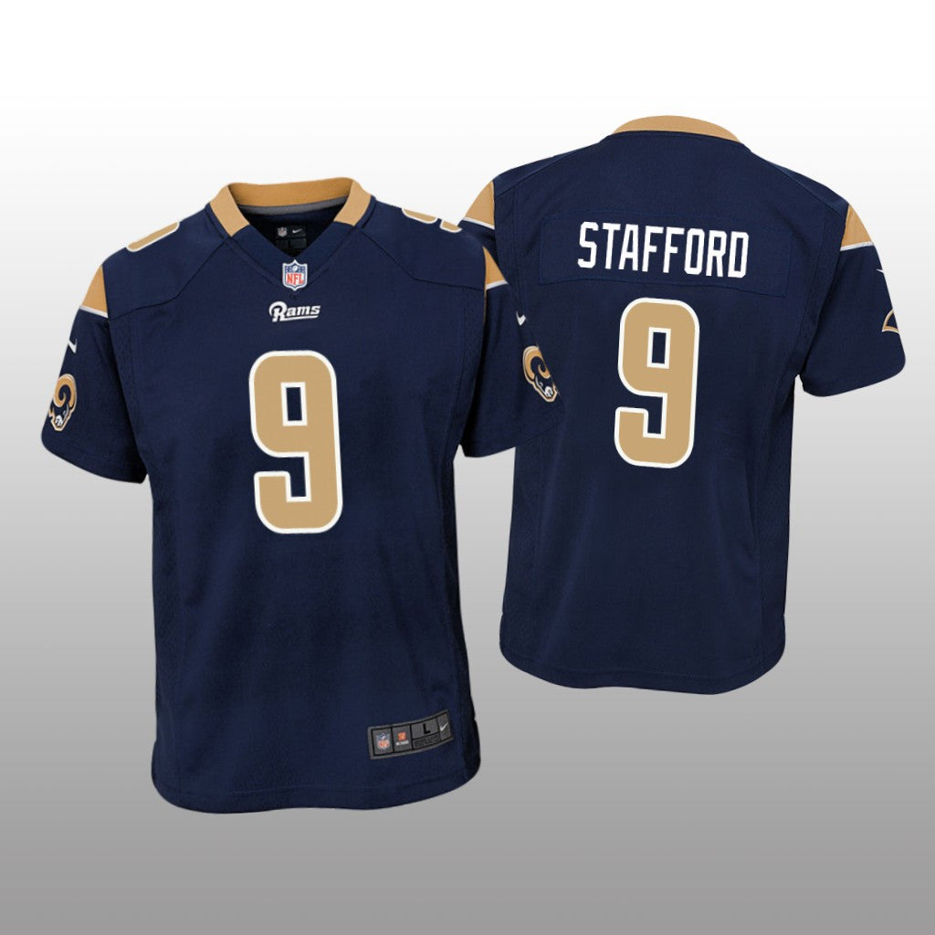 Los Angeles Rams Matthew Stafford Navy Jersey Game Youth