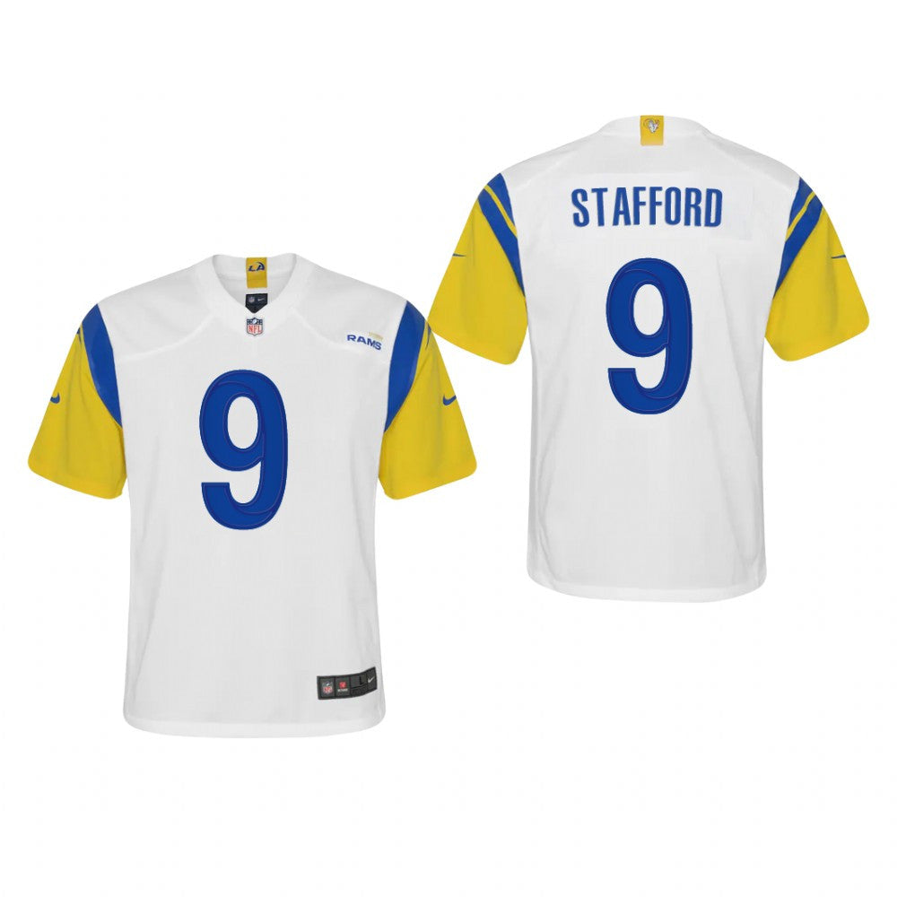 Los Angeles Rams Matthew Stafford White Jersey Alternate Game Youth