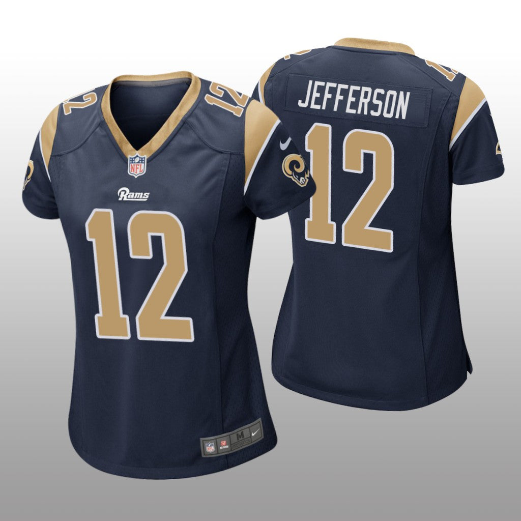 Los Angeles Rams Navy Draft Van Jefferson Game Jersey