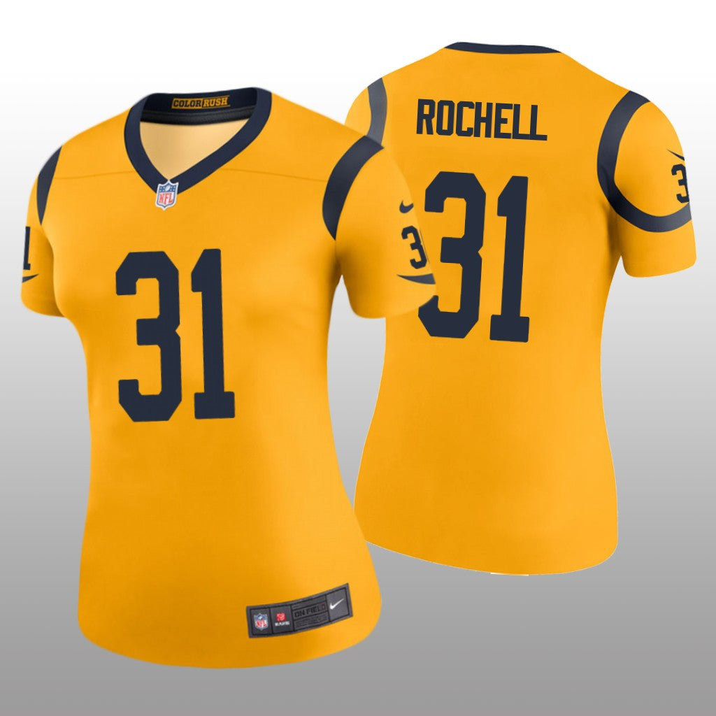 Los Angeles Rams Robert Rochell Gold Jersey Color Rush Legend Women's