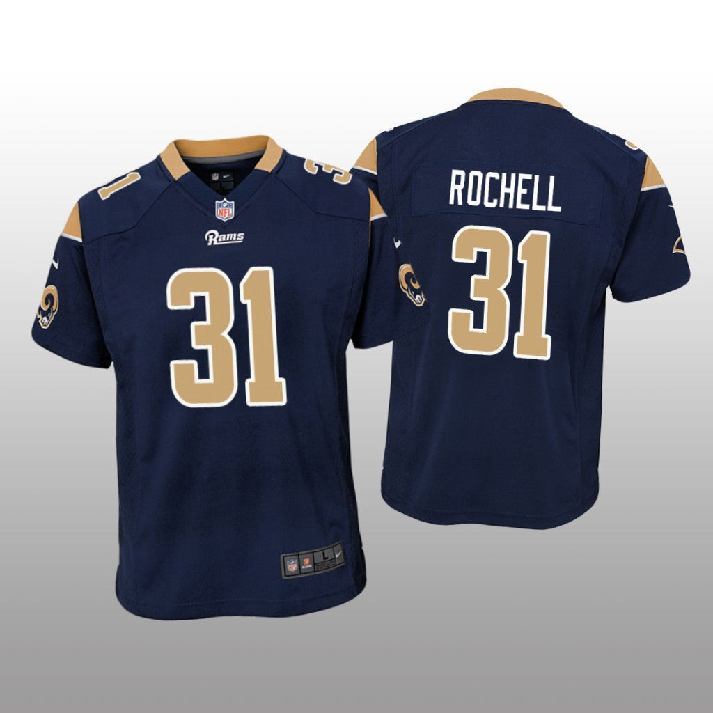 Los Angeles Rams Robert Rochell Navy Jersey Game Youth
