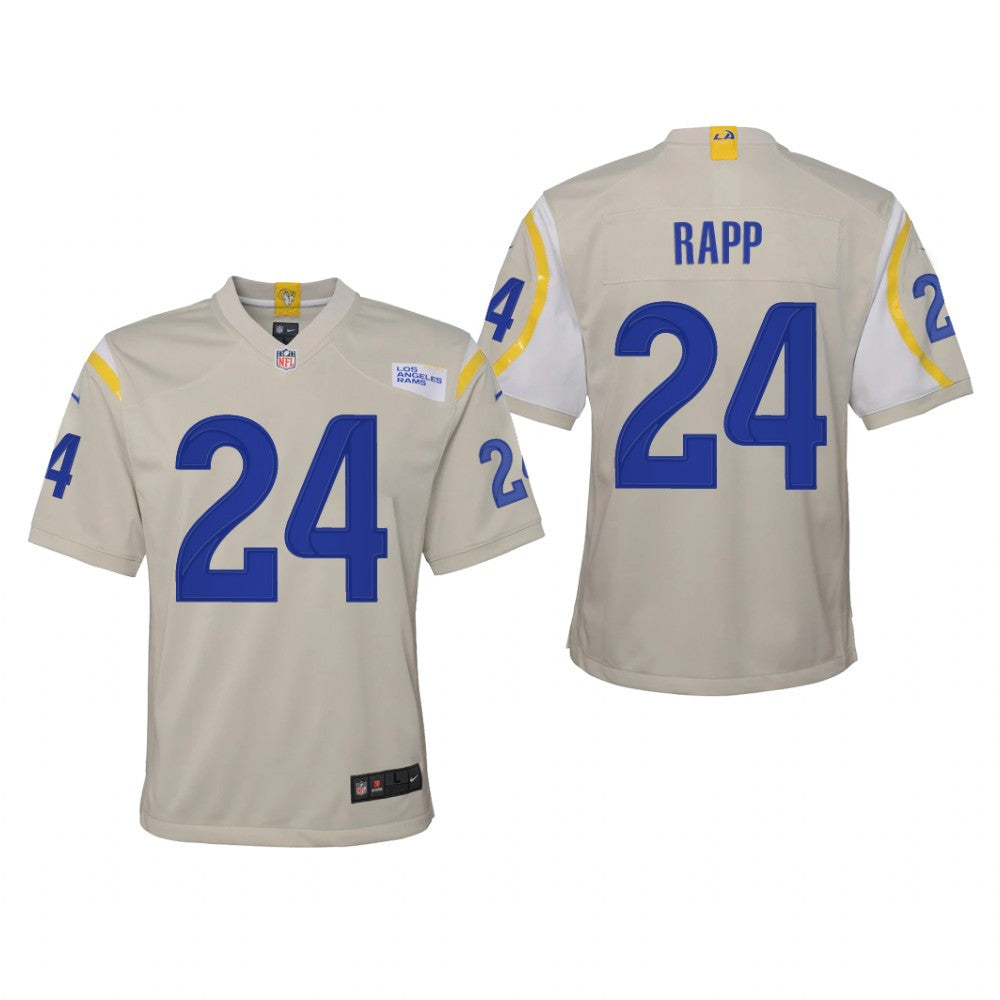Los Angeles Rams Taylor Rapp Bone Jersey Game Youth