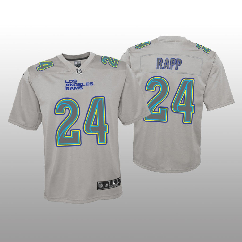 Los Angeles Rams Taylor Rapp Gray Jersey Atmosphere Fashion Game Youth