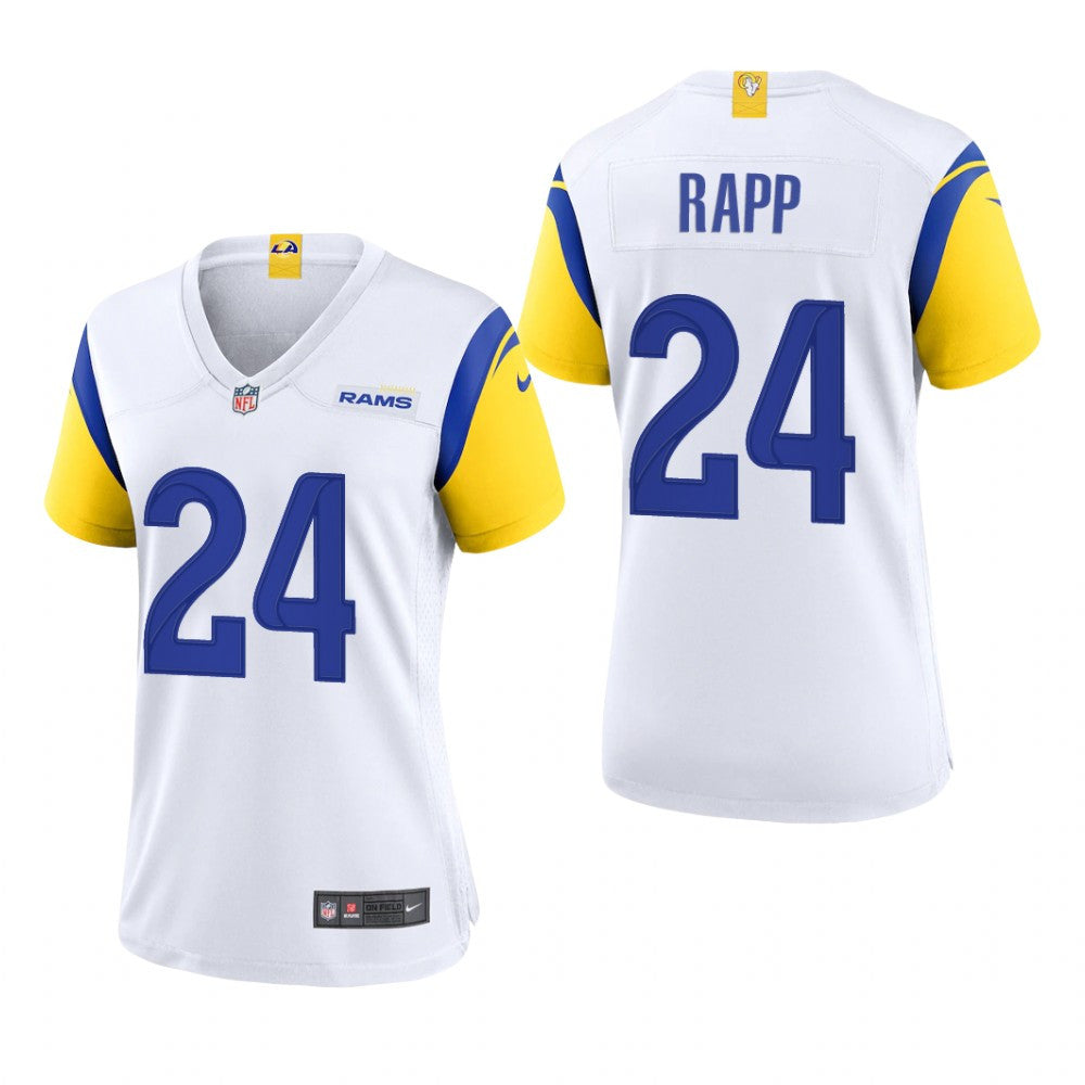 Los Angeles Rams Taylor Rapp White Jersey Alternate Game Women's