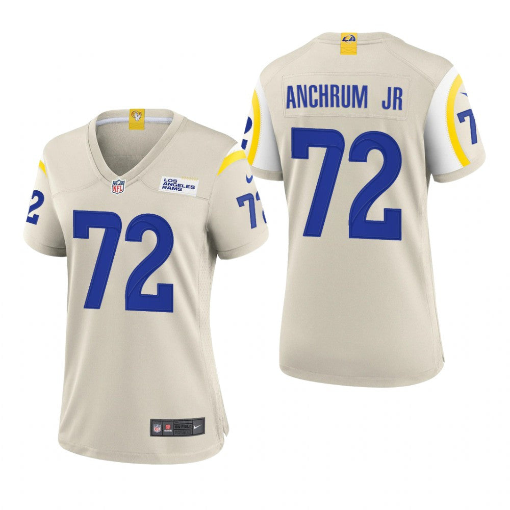 Los Angeles Rams Tremayne Anchrum Jr. Bone Jersey Game Women's
