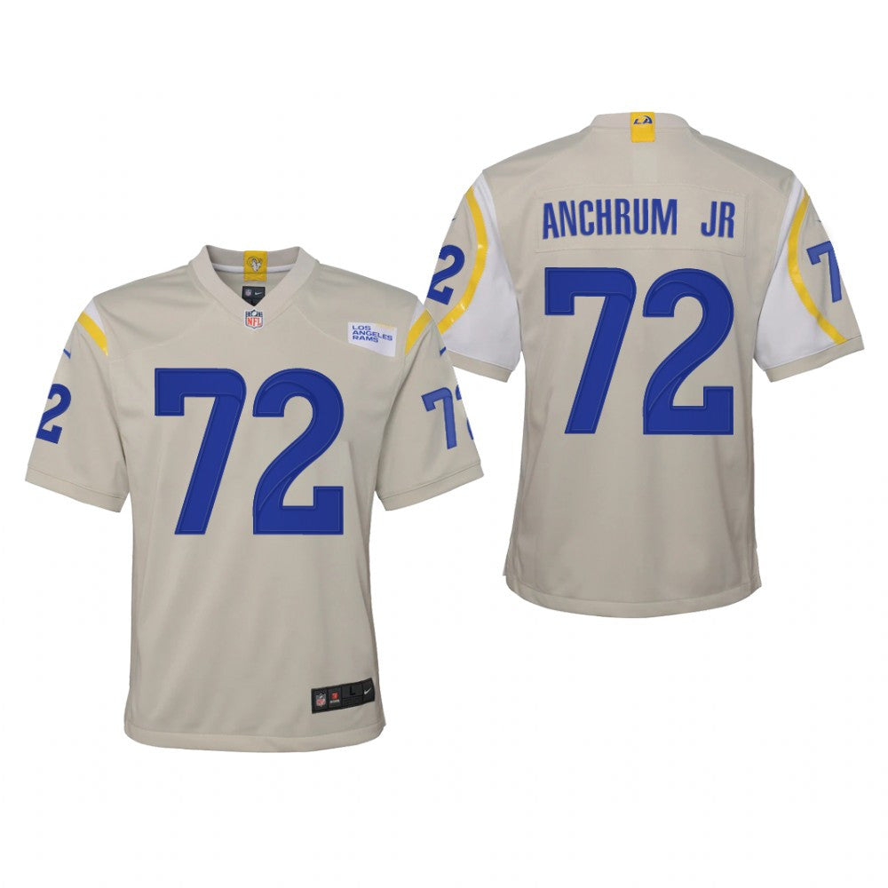 Los Angeles Rams Tremayne Anchrum Jr. Bone Jersey Game Youth