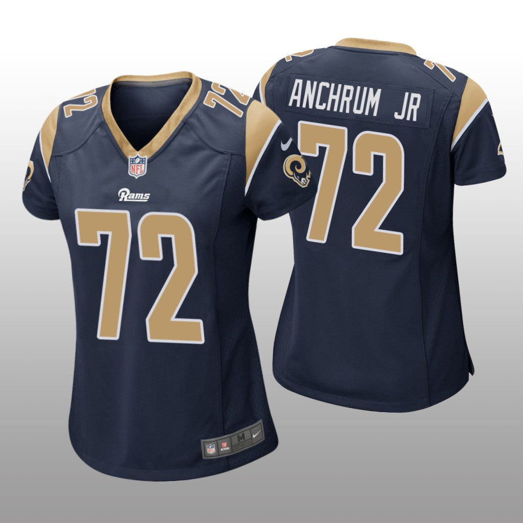 Los Angeles Rams Tremayne Anchrum Jr. Navy Jersey Game Women's