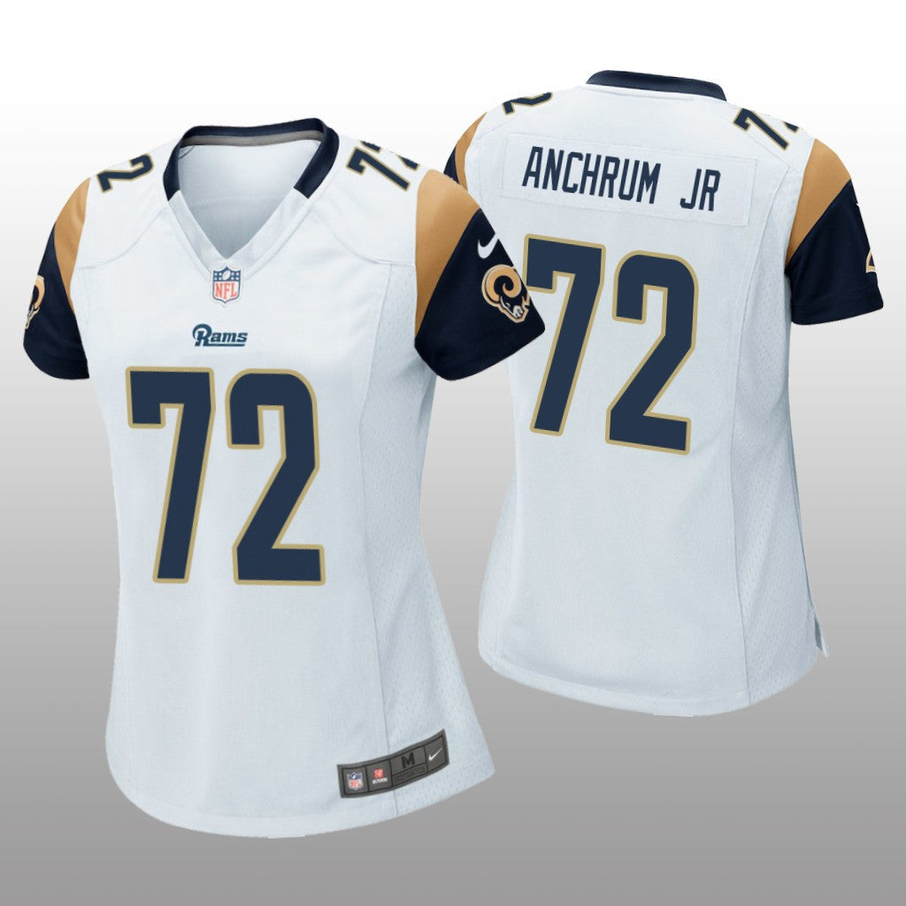 Los Angeles Rams Tremayne Anchrum Jr. White Jersey Game Women's