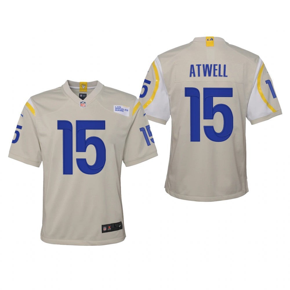 Los Angeles Rams Tutu Atwell Bone Jersey Game Youth