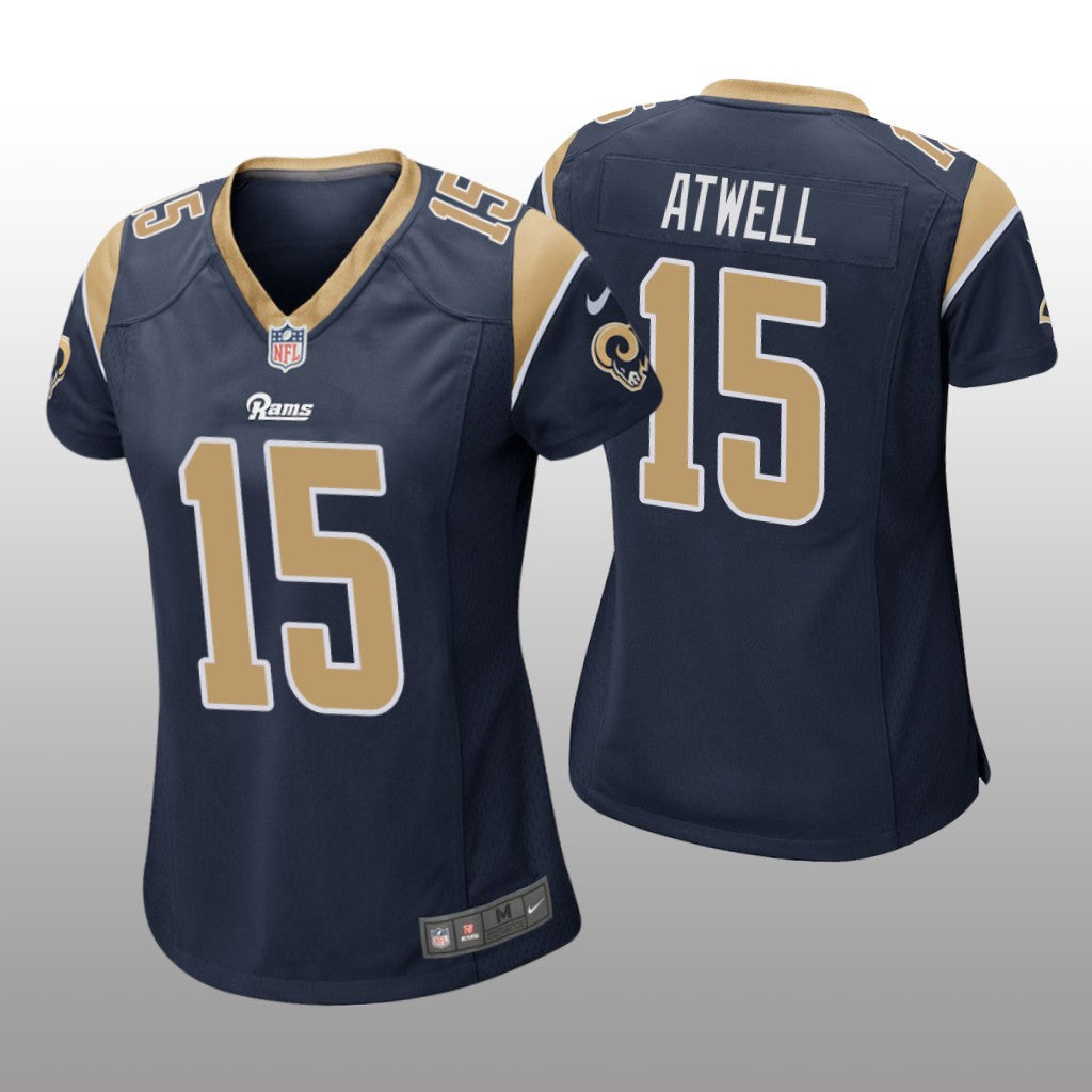 Los Angeles Rams Tutu Atwell Navy Jersey Game Women's