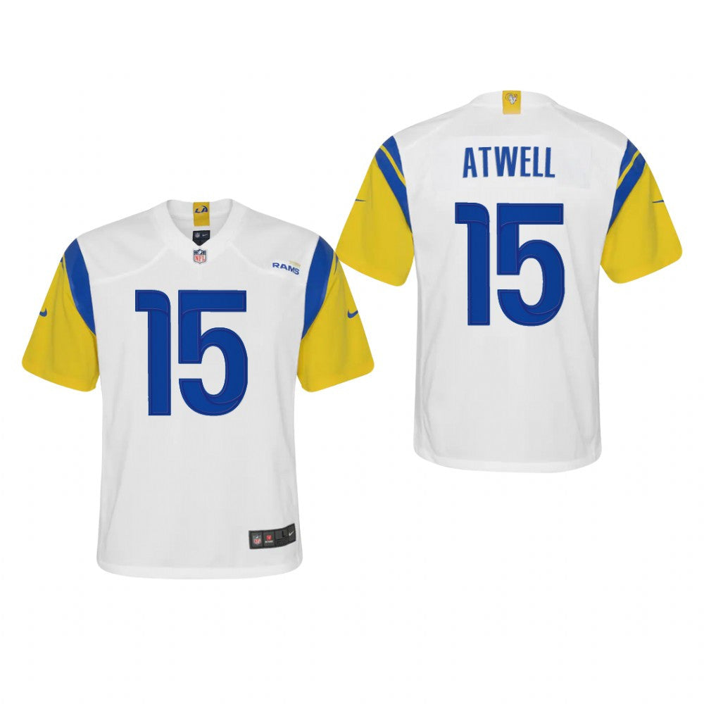 Los Angeles Rams Tutu Atwell White Jersey Alternate Game Youth