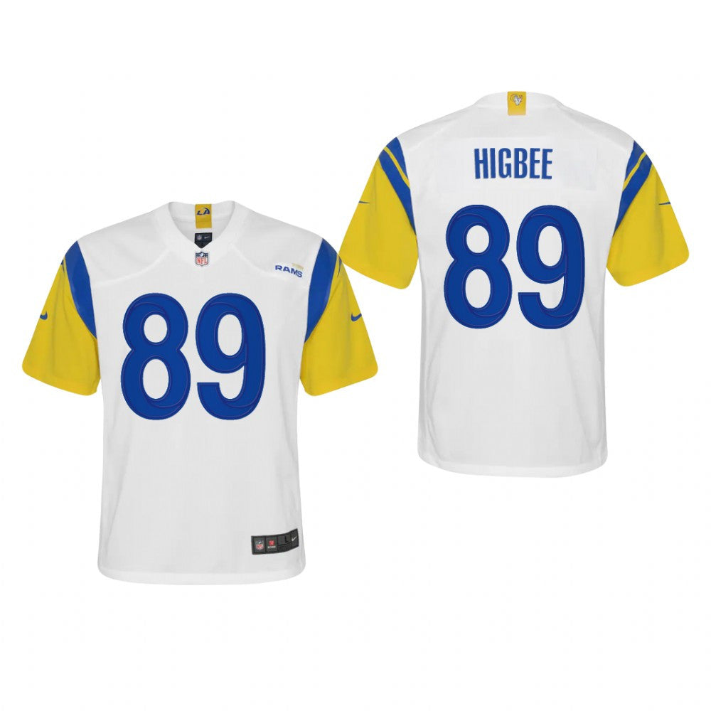 Los Angeles Rams Tyler Higbee White Jersey Alternate Game Youth