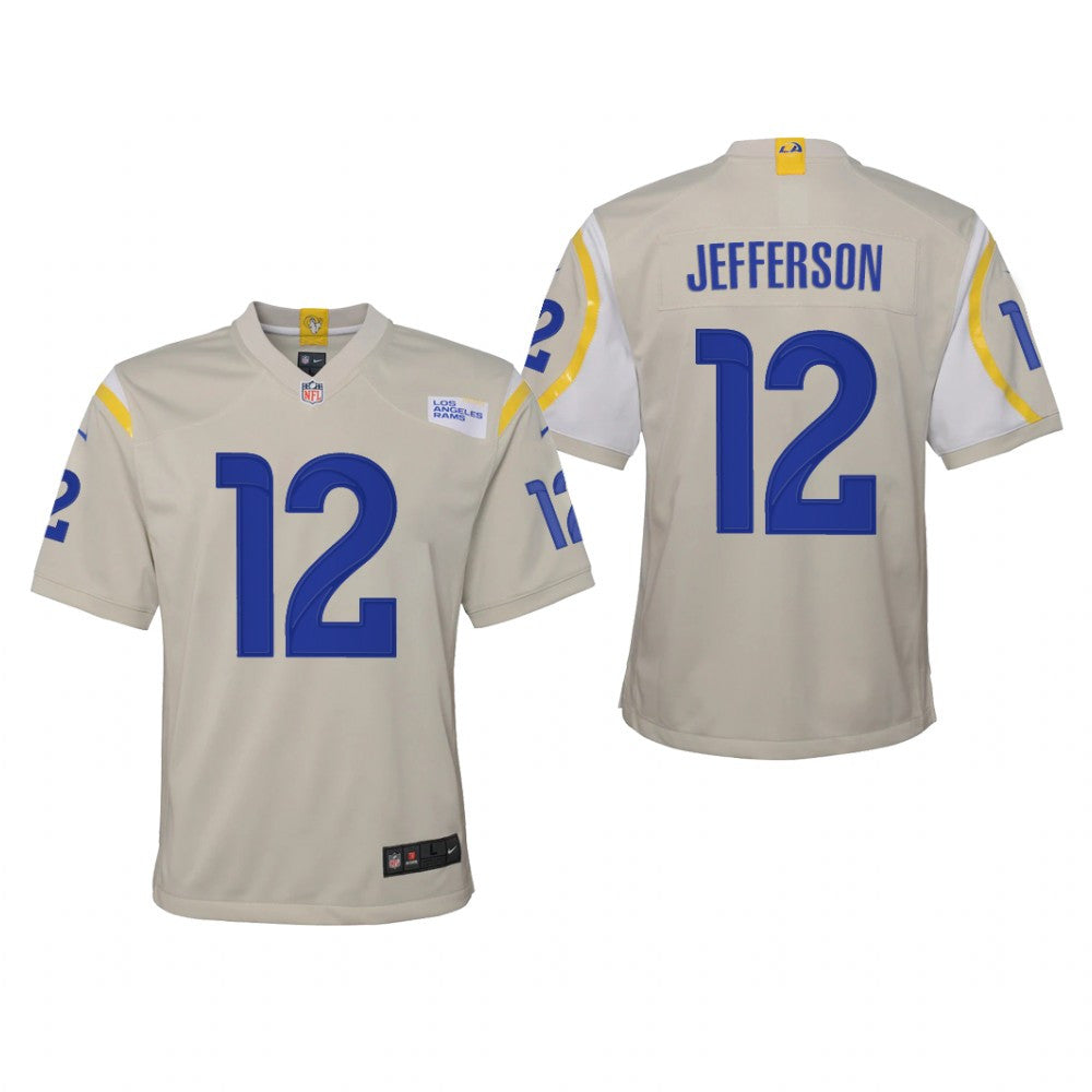 Los Angeles Rams Van Jefferson Bone Jersey Game Youth