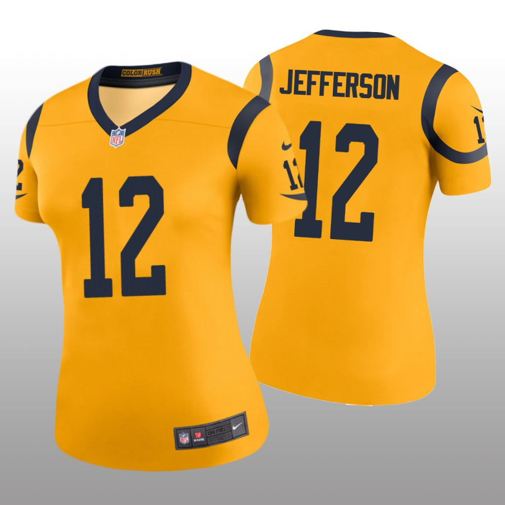 Los Angeles Rams Van Jefferson Gold Jersey Color Rush Legend Women's