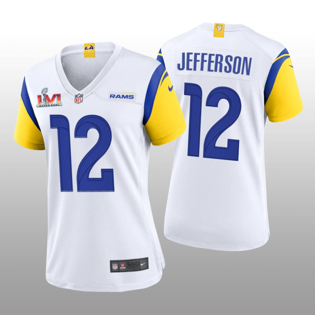 Los Angeles Rams Van Jefferson White Game Jersey Super Bowl LVI Champions Women's