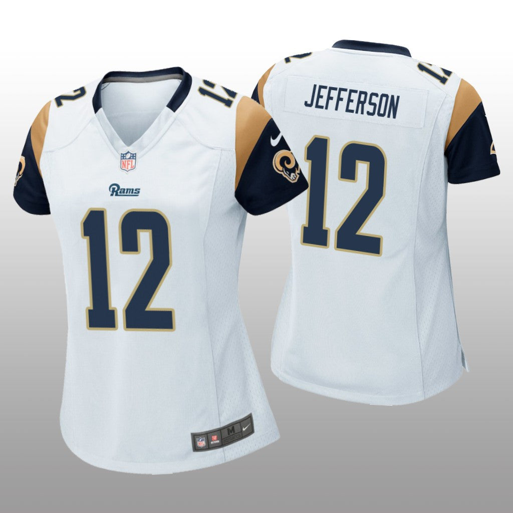 Los Angeles Rams White Draft Van Jefferson Game Jersey