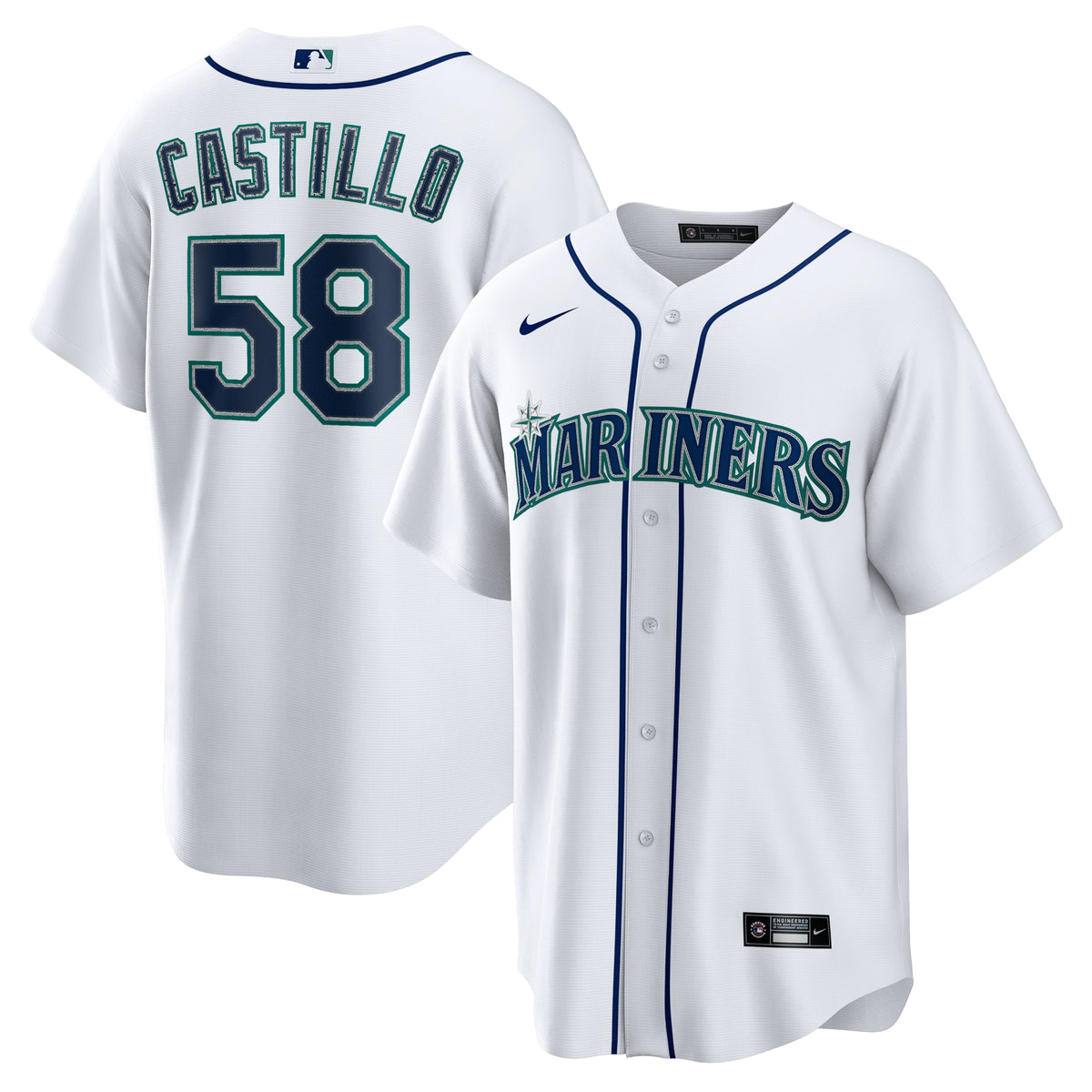 Luis Castillo Seattle Mariners Nike Home Replica Jersey White