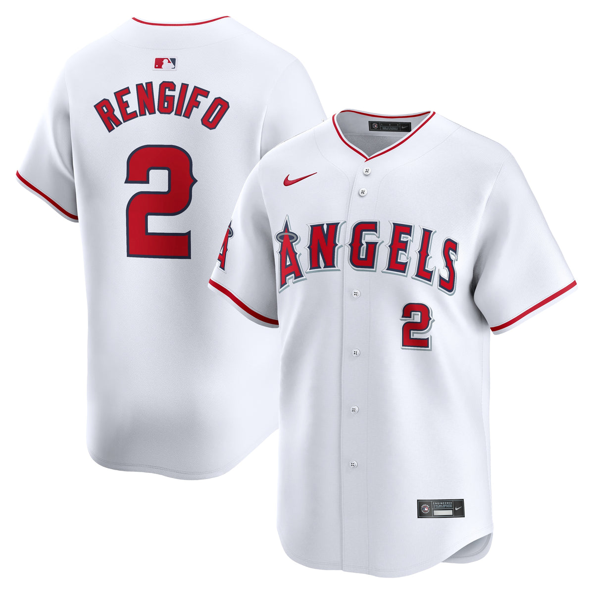 Luis Rengifo Los Angeles Angels Nike Home Limited Player Jersey White