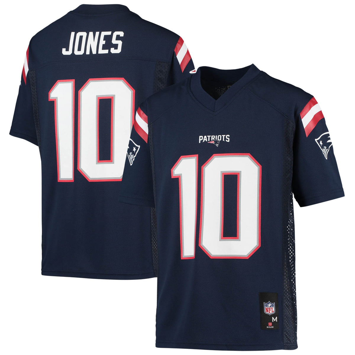 Mac Jones New England Patriots Youth Replica Player Jersey Navy