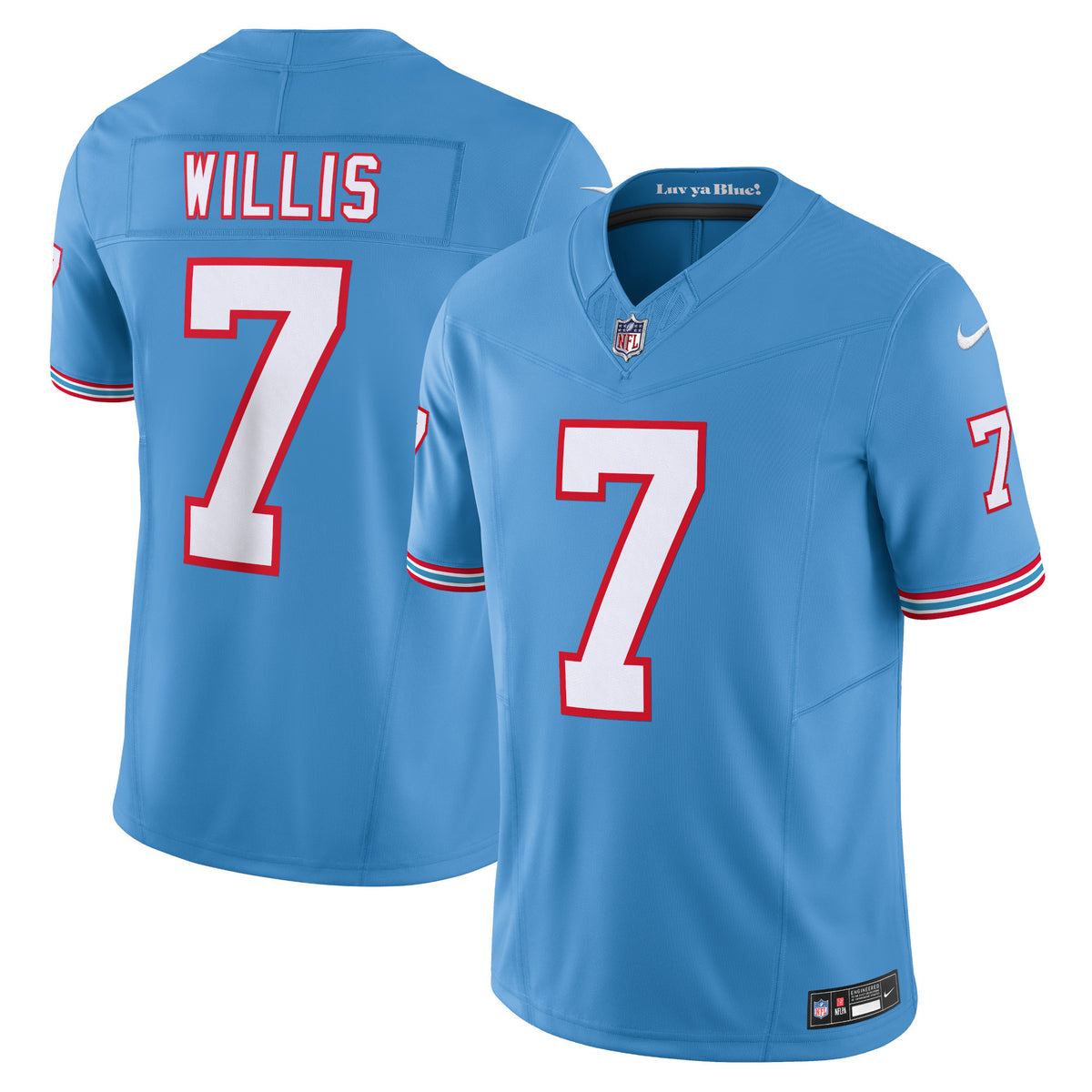 Malik Willis Tennessee Titans Nike Vapor F.U.S.E. Limited Jersey Light Blue