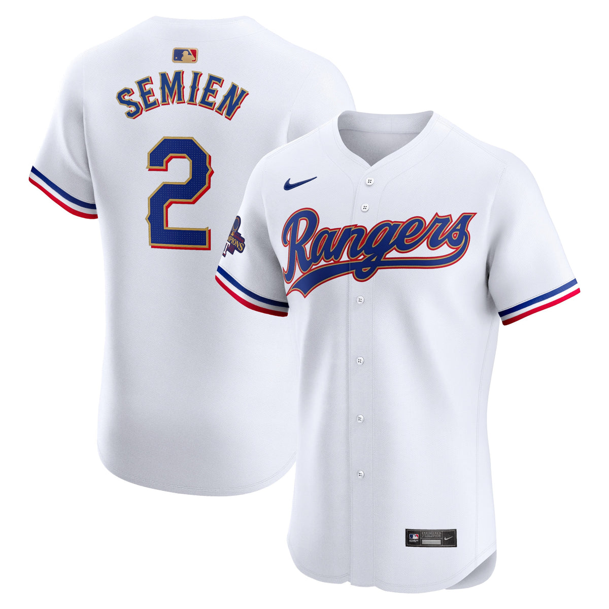 Marcus Semien Texas Rangers Nike 2024 Gold Collection Elite Player Jersey White