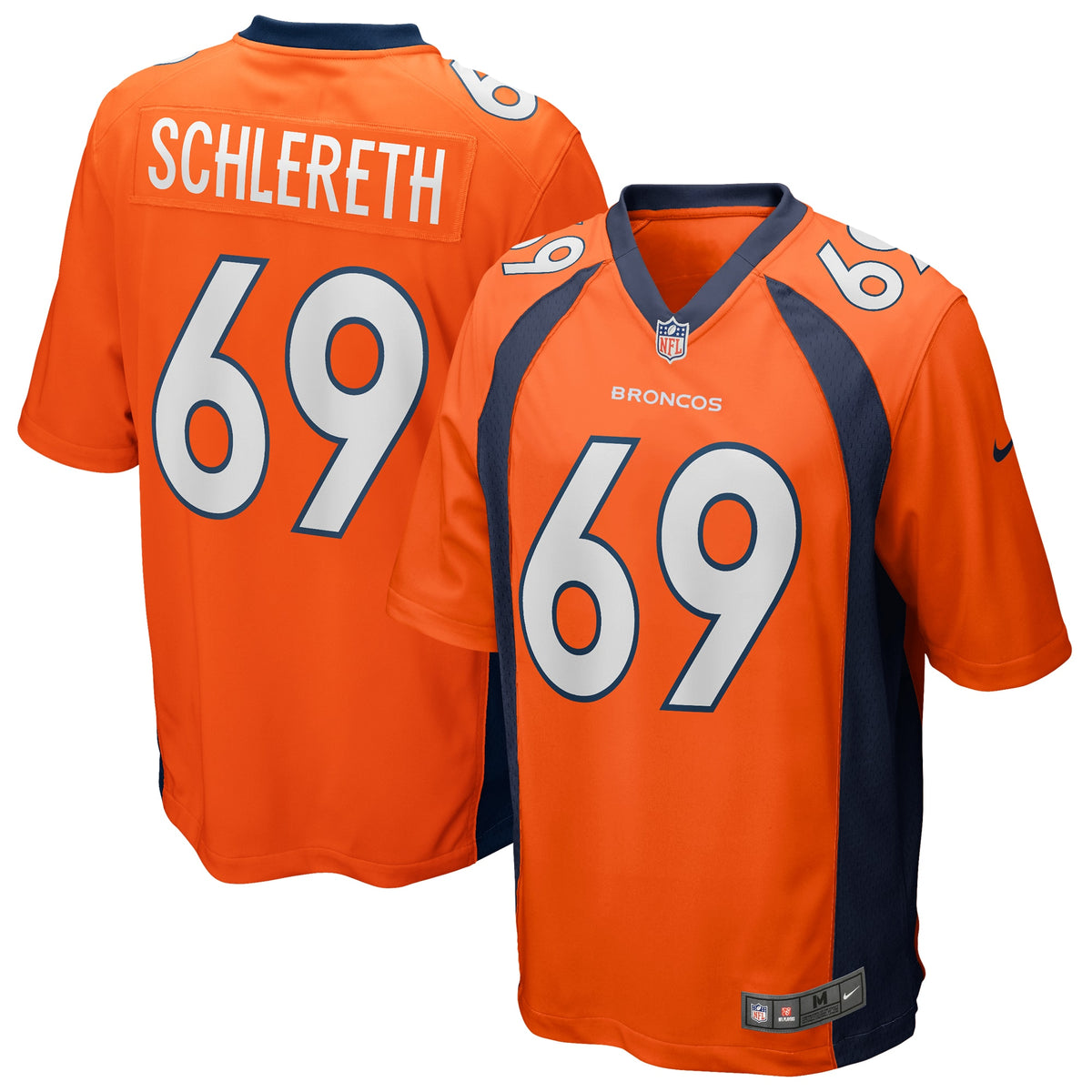 Mark Schlereth Denver Broncos Nike Game Retired Player Jersey Orange