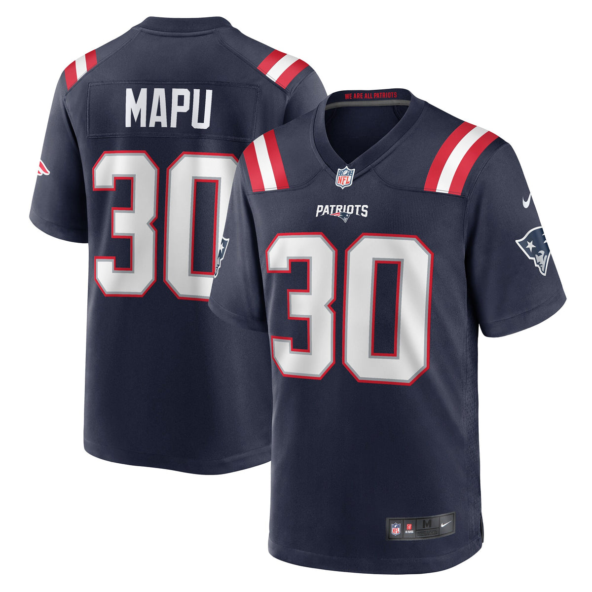 Marte Mapu New England Patriots Nike Team Game Jersey Navy