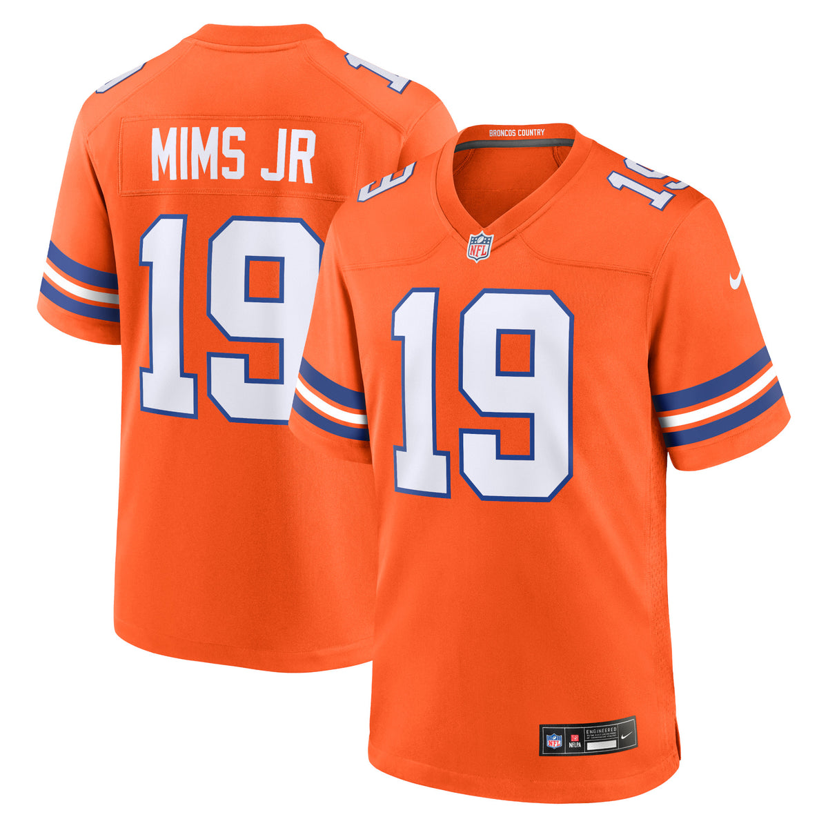 Marvin Mims Jr Denver Broncos Nike Mile High Collection 1977 Throwback Player Game Jersey Orange