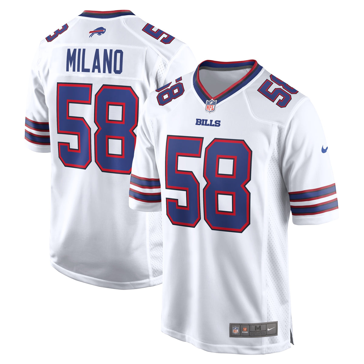 Matt Milano Buffalo Bills Nike Away Game Player Jersey White