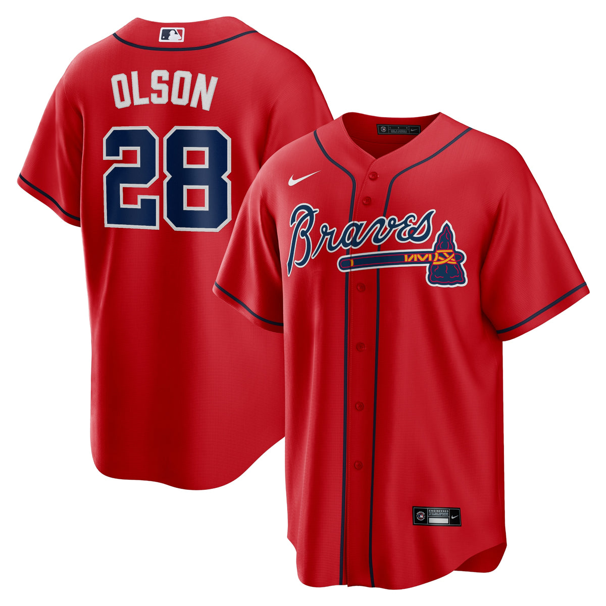 Matt Olson Atlanta Braves Nike Alternate Replica Player Jersey Red