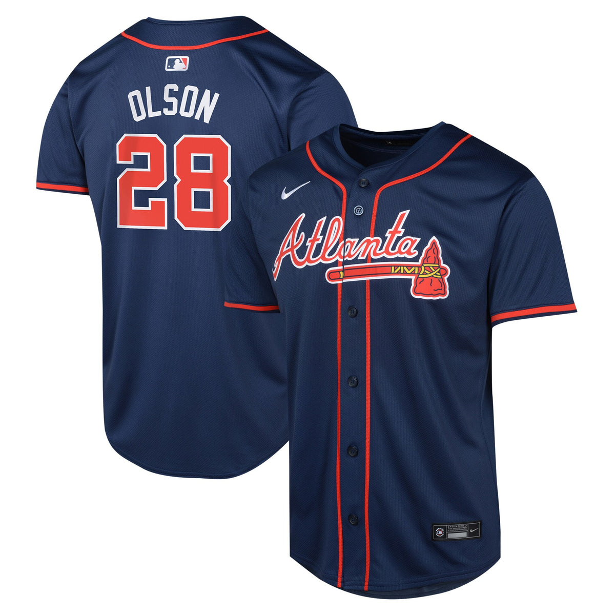 Matt Olson Atlanta Braves Nike Youth Alternate Limited Player Jersey Navy