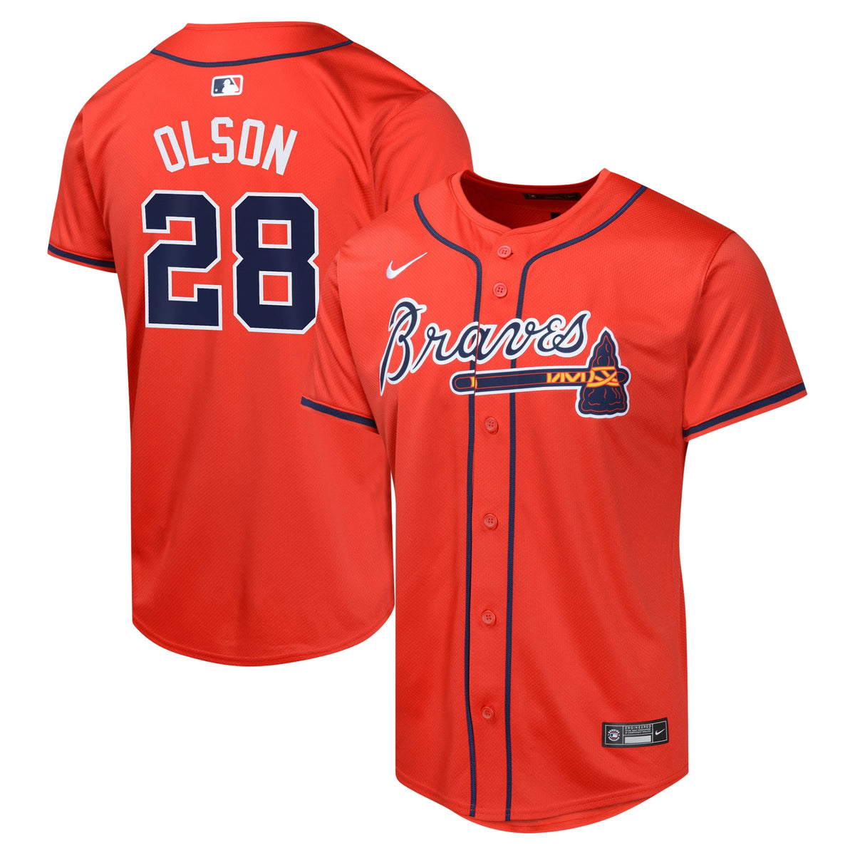 Matt Olson Atlanta Braves Nike Youth Alternate Limited Player Jersey Red