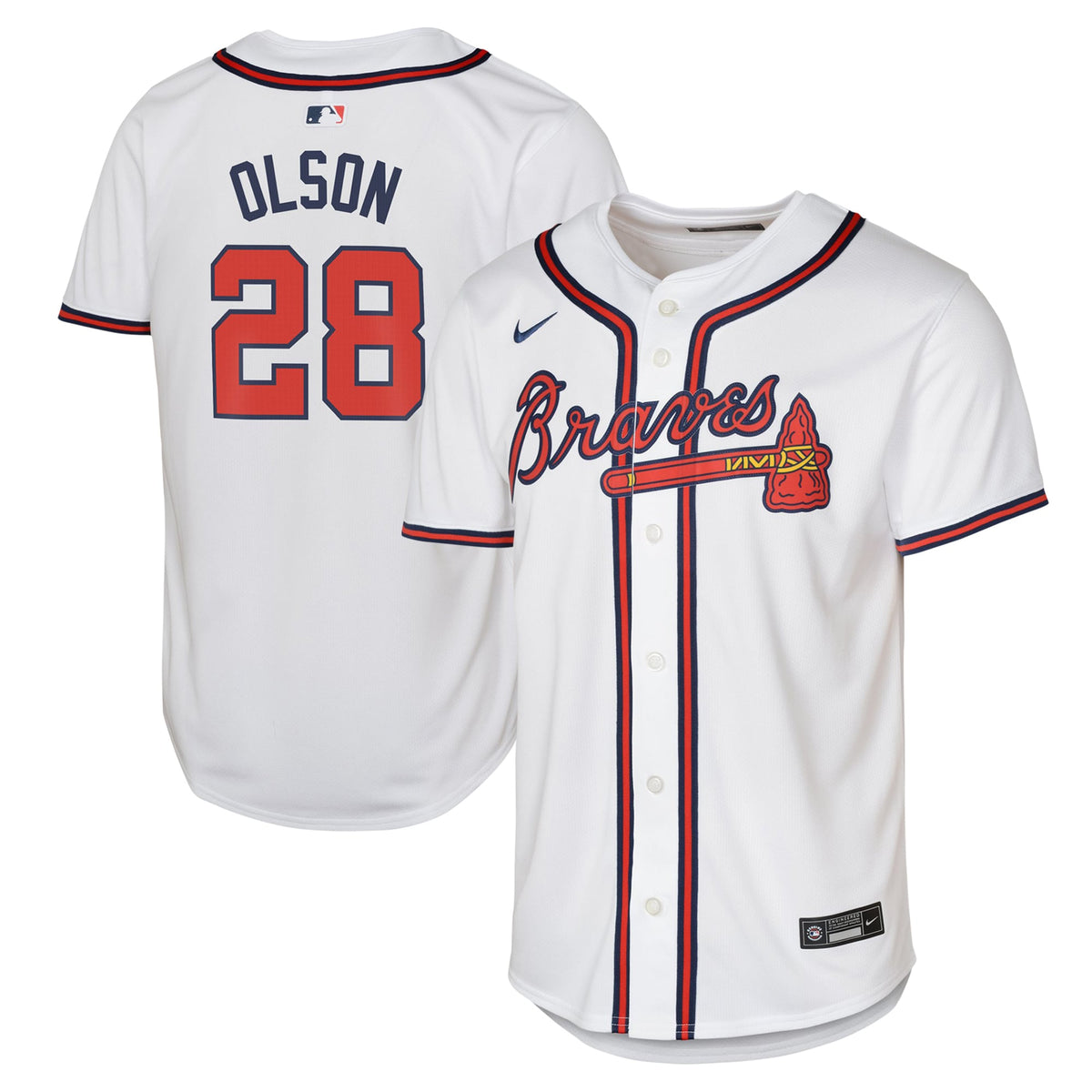 Matt Olson Atlanta Braves Nike Youth Home Limited Player Jersey White