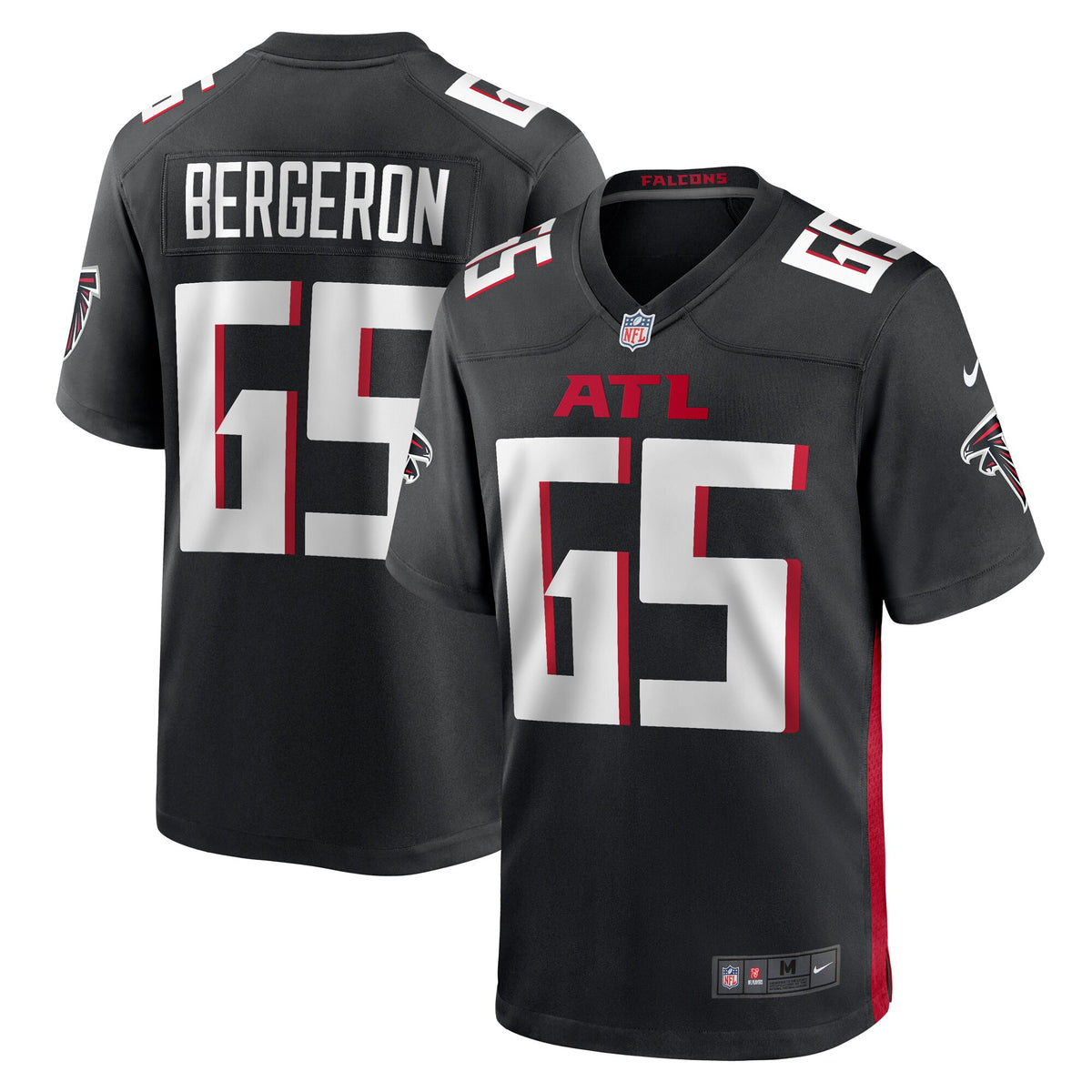 Matthew Bergeron Atlanta Falcons Nike Team Game Jersey Black