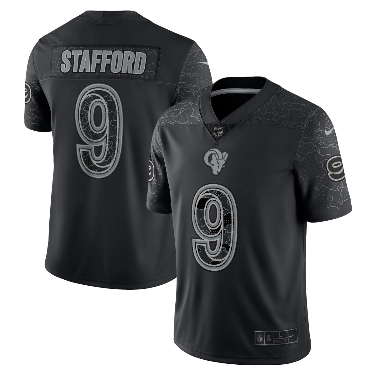 Matthew Stafford Los Angeles Rams Nike RFLCTV Limited Jersey Black
