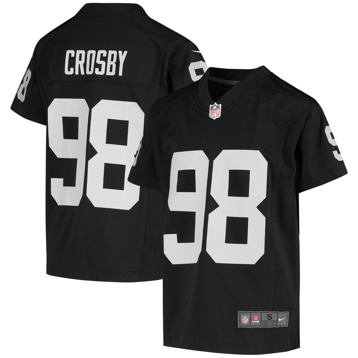 Maxx Crosby Las Vegas Raiders Nike Youth Game Jersey Black