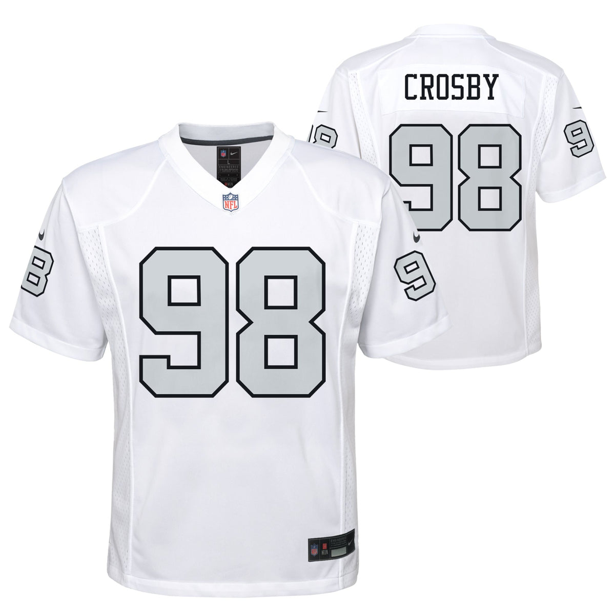 Maxx Crosby Las Vegas Raiders Nike Youth Game Jersey White
