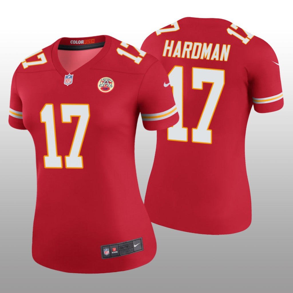Mecole Hardman Kansas City Chiefs Red Draft Color Rush Legend Jersey