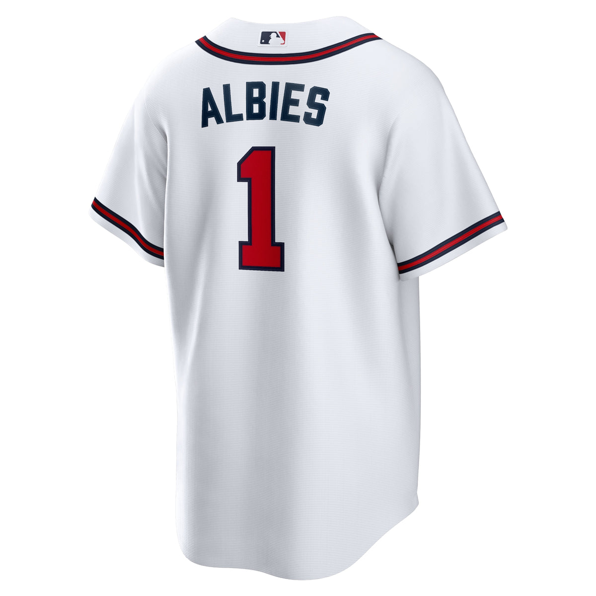 Men's Atlanta Braves Ozzie Albies Nike White Home Replica Player Name Jersey