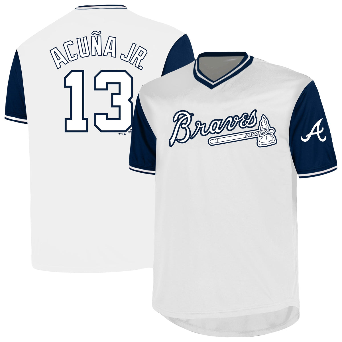 Men's Atlanta Braves Ronald Acuí±a Jr. Profile White Big & Tall Name & Number Jersey