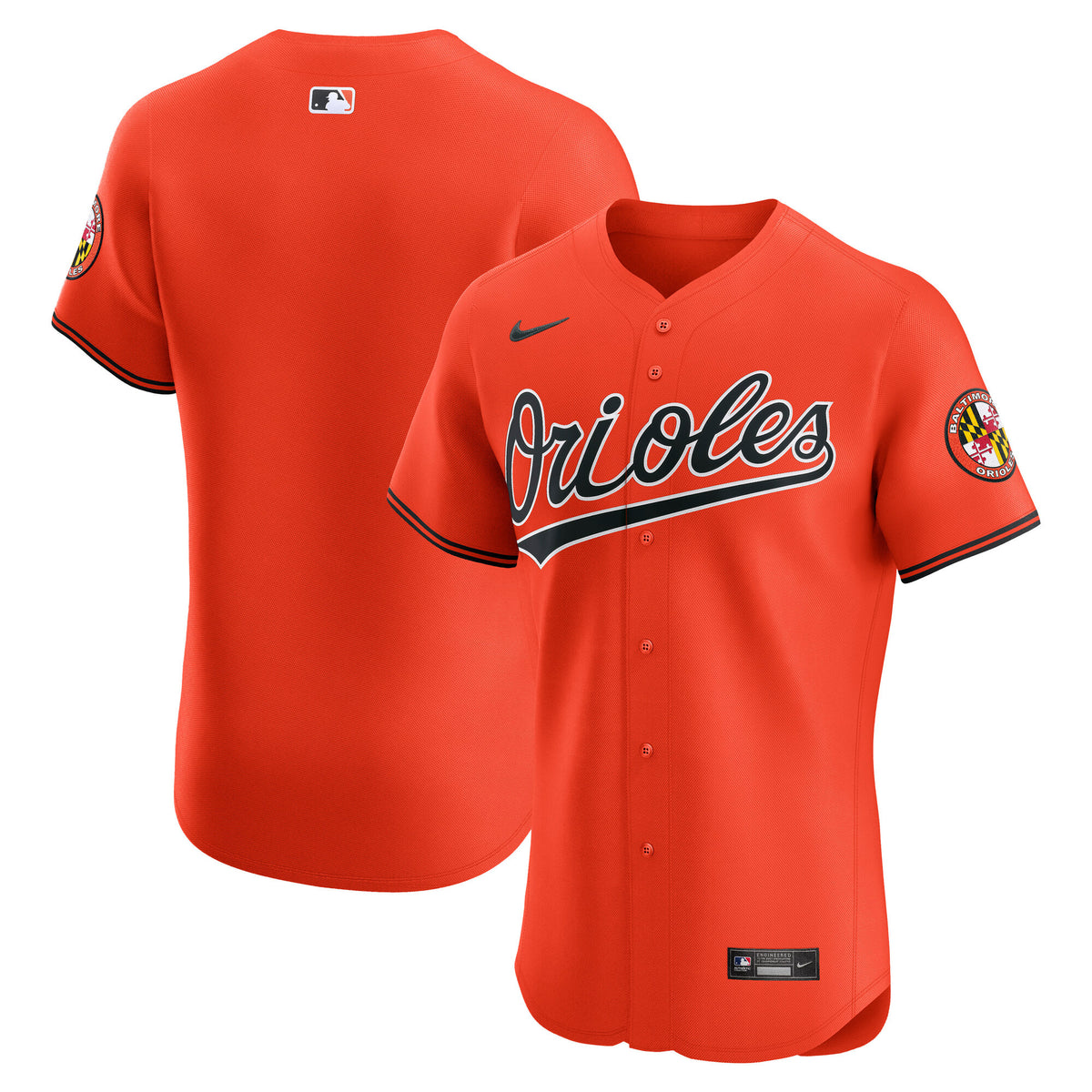 Men's Baltimore Orioles Nike Orange Alternate 2 Elite Jersey