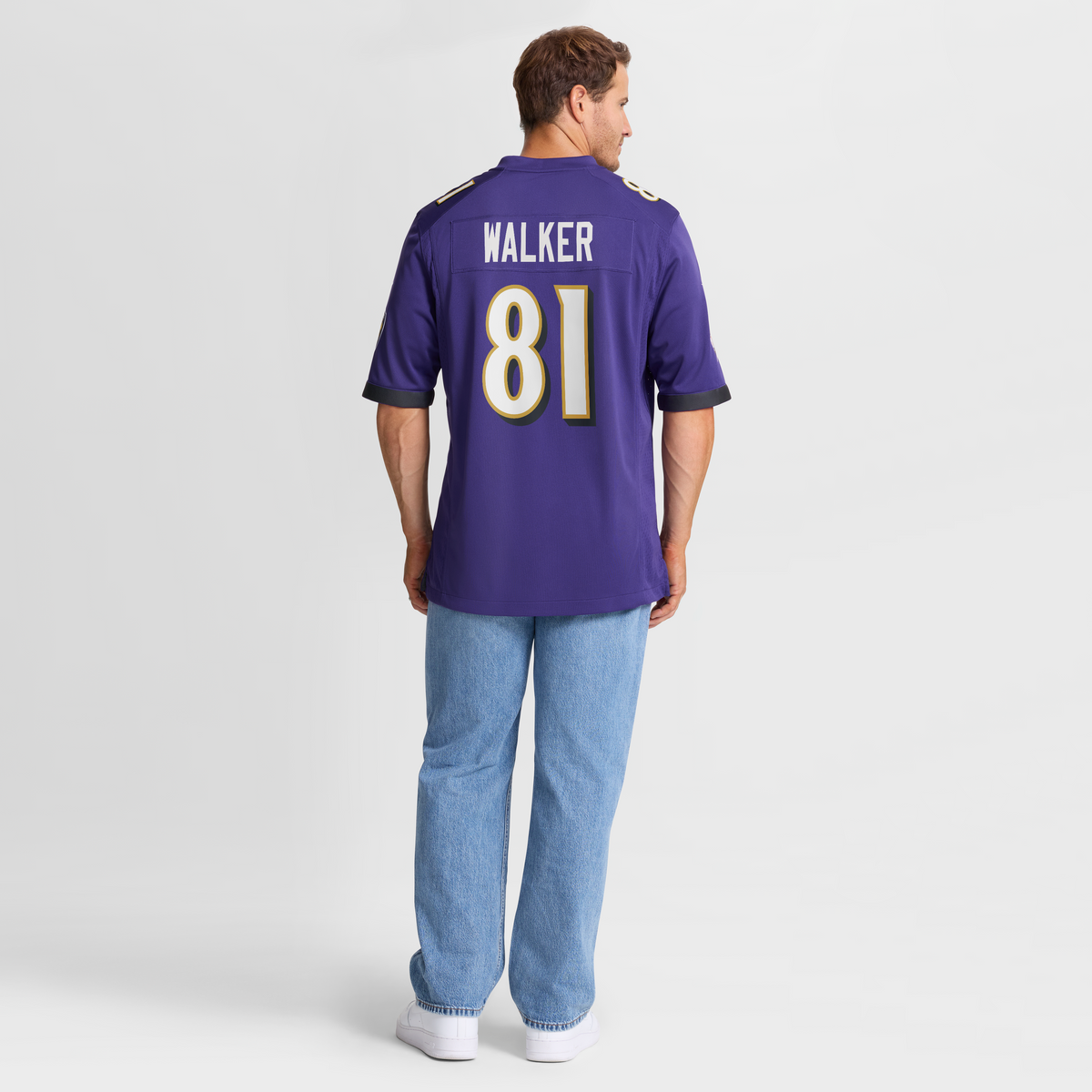 Men's Baltimore Ravens Devontez Walker Nike Purple Team Game Jersey