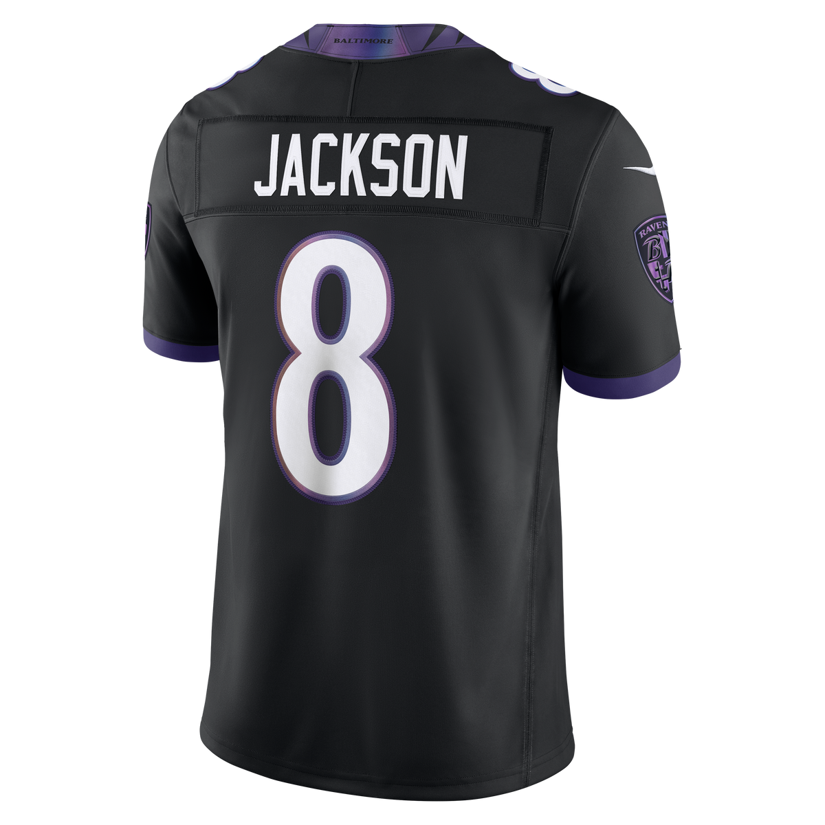 Men's Baltimore Ravens Lamar Jackson Nike Black Alternate Alternate Vapor F.U.S.E. Stitched Limited Jersey